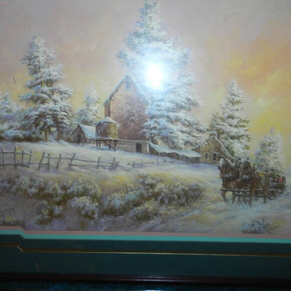 Lee Parkinson Winter Wonderland Horse Drawn Sleigh Framed Print Home Interiors🆕 - Picture 3 of 14